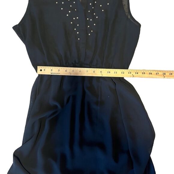 Red Ranch Sheer Black Dress with Gold Details and Slip. Size M. Great Condition - Picture 9 of 10